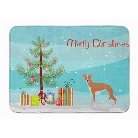 Carolines Treasures Italian Greyhound Christmas Tree Machine Washable Memory Foam Mat CK3460RUG